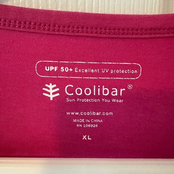 Set of 2 Coolibar UPF 50+ Blue UV Protection Shirts size XL pink and blue - Picture 5 of 8
